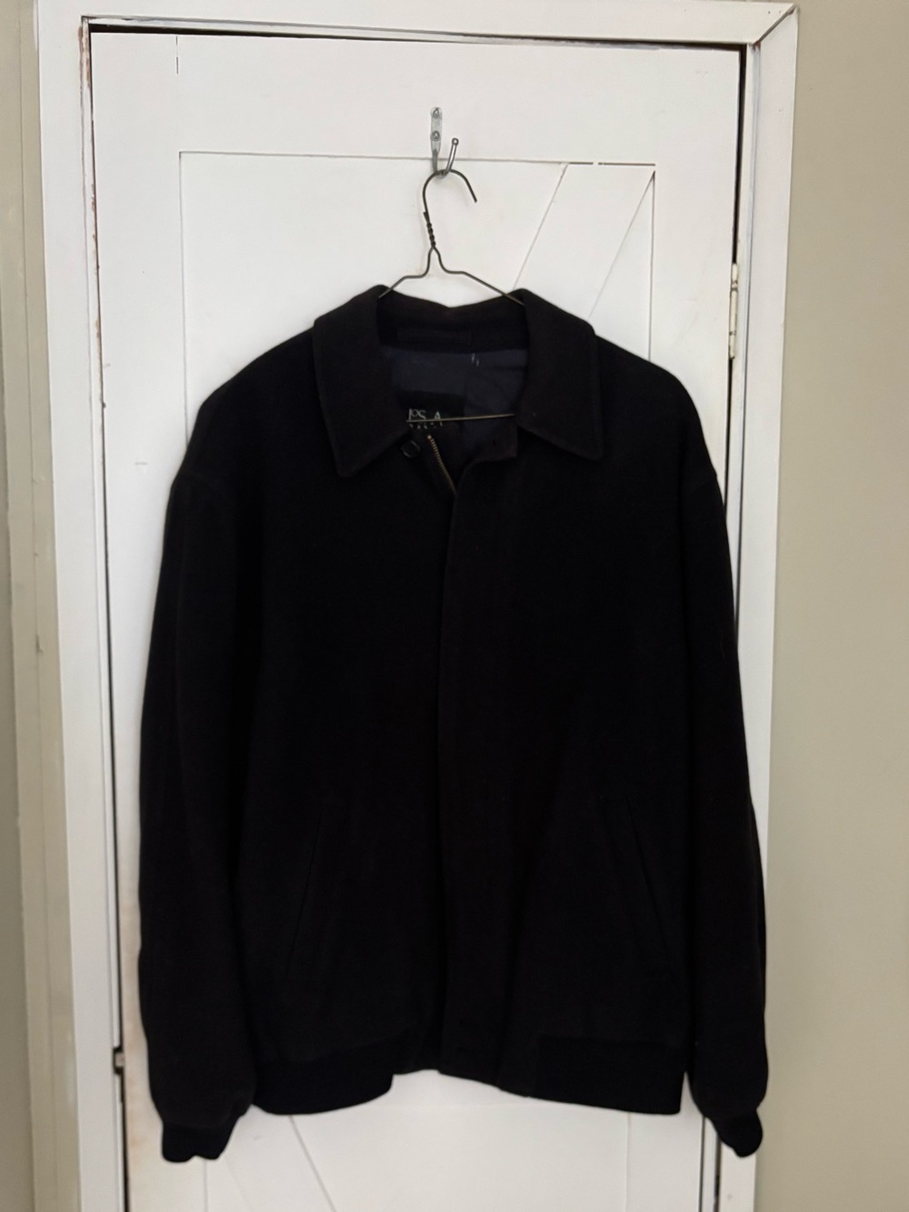 Jos. A. Bank Men’s L Black Wool Cashmere Blend Coat Jacket